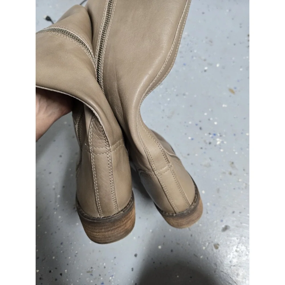 Lucky Brand Desdie Women's Knee High Boots Leather Gray Size 9.5M